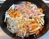 優しい味わい！鶏と野菜の卵雑炊作り方4写真