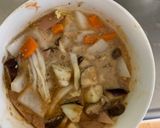 ゴロゴロ野菜魚肉梅トマト親子丼味炒煮風作り方16写真