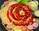 ズッキーニとナスのナポリタン作り方4写真