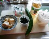 キュウリとわかめの　ゴマ酢和え作り方1写真