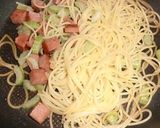 スパムとセロリで夏パスタ作り方3写真