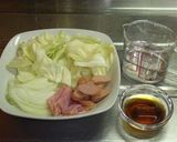 キャベツ玉ねぎ醤油パスタ 【冷やし】作り方1写真