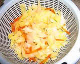 キャベツとちくわの甘辛丼。作り方1写真