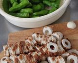 竹輪とシシトウのニンニク味噌炒め作り方1写真