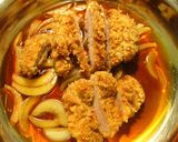 お酢であっさりカツ丼作り方3写真