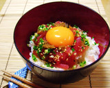 超簡単！まぐろのたたき丼ユッケ風♪作り方3写真