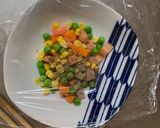 レンジクリームハヤシ味オムライス弁当作り方2写真