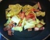 キャベツとベーコン☆卵包み焼き作り方4写真