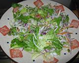 パリパリ肉でヘルシーサラダ作り方1写真