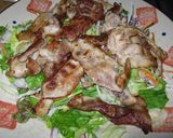 パリパリ肉でヘルシーサラダ作り方2写真
