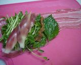 豆苗さっぱり豚肉巻き作り方1写真