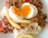 納豆＋トマトで食べるそーめん作り方4写真