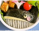 ＊キャラ弁＊　簡単★海の王様くじらさん作り方7写真