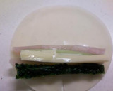 新生姜とゴーヤの餃子の皮巻き焼き作り方2写真