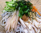新生姜と野菜とささみの冷やしそば作り方8写真