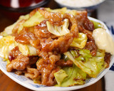 たっぷりキャベツと豚こまの生姜焼き定食🍚作り方5写真