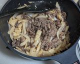 たけのこと玉ねぎと牛こま肉の中華風炒め作り方5写真