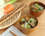 野菜不足解消◎５種野菜の具沢山みそ汁作り方4写真