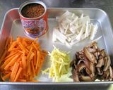 ★活力鍋で★「はごろも煮」缶の炊込みご飯作り方1写真