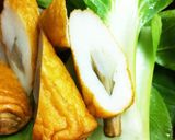 。*★チンゲン菜とごぼう天の煮物★*。・作り方1写真