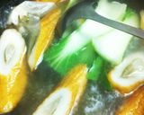 。*★チンゲン菜とごぼう天の煮物★*。・作り方2写真