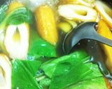 。*★チンゲン菜とごぼう天の煮物★*。・作り方3写真