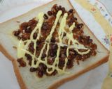 納豆ひしお de チーズマヨトースト作り方2写真