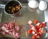 夏の昼ご飯に！キューちゃん入り炒飯♪作り方1写真