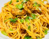 【速攻】鯖缶きのこトマトソースのパスタ作り方8写真