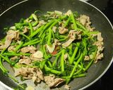 ツルムラサキと豚肉のエスニック炒め作り方4写真