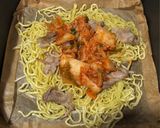 豚キムチ焼きそば・ノンフライヤー真骨頂作り方3写真