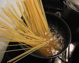 ゴーヤとシメジのスパゲティペペロンチーノ作り方8写真