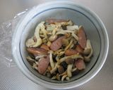きのことソーセージのカレー生春巻き作り方5写真