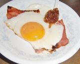 黄金の味具だくさんで、ベーコンエッグを✾作り方2写真