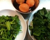 ほうれん草の☆とろ〜り♪半熟卵とじ☆作り方1写真