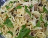 カマンベールとケッパーの味わいパスタ作り方4写真