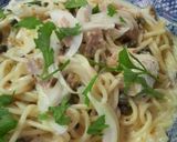 カマンベールとケッパーの味わいパスタ作り方5写真