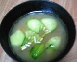 ぱりぽりきゅうりの味噌汁作り方4写真