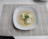 海老しんじょうと焼き餅のお吸い物作り方5写真