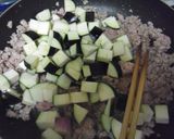 ナスと豚そぼろの丼♪温玉のっけ作り方2写真