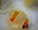 餃子の皮deクラブハウスピザパイ♪作り方3写真
