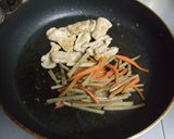 残りきんぴら生姜焼き丼作り方2写真