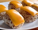簡単タコライス風おにぎり…レタスに包んで作り方6写真