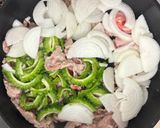 ゴーヤと豚こまのキムチ炒め作り方3写真