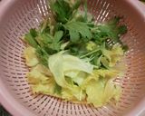 鶏皮・水菜・レタスのシンプル◆サラダ作り方1写真