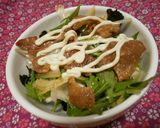 鶏皮・水菜・レタスのシンプル◆サラダ作り方6写真
