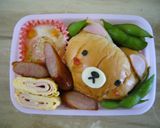 リラックマキャラ弁♥焼きそばロールパン♥作り方6写真
