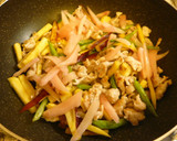 豚肉とさつま芋の新生姜炒め作り方6写真