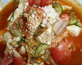 キムチと豆腐で冷たいスープご飯♪作り方5写真