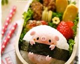 こぶたちゃん巻おにぎり＊キャラ弁作り方5写真